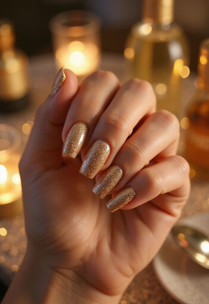 20 Must-Try Summer Nails 2025 Colors That Are Totally In Right Now (You’ll Love #5!) - 12. Shimmery Gold