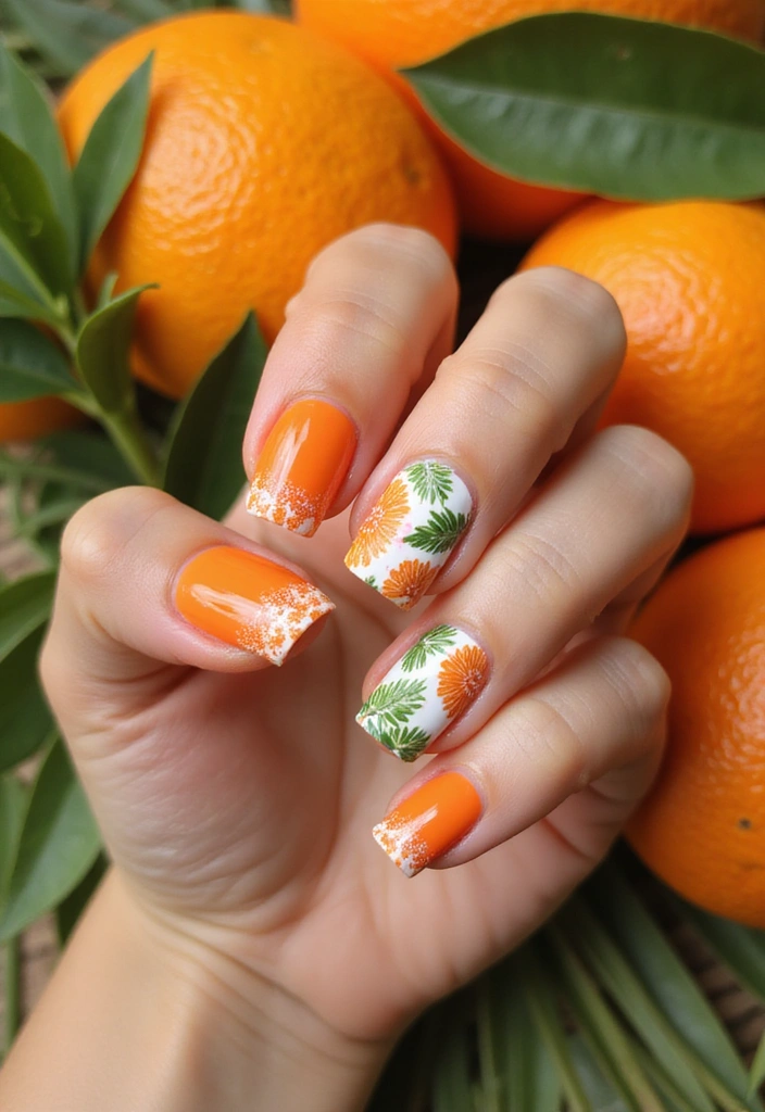20 Must-Try Summer Nails 2025 Colors That Are Totally In Right Now (You’ll Love #5!) - 8. Bright Tangerine