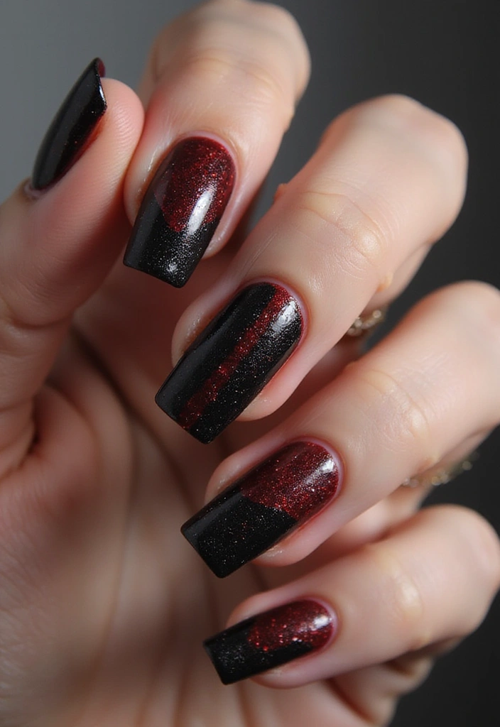 20 Stylish Black and Red Nail Designs That Will Turn Heads in 2025! - 14. Textured Effects