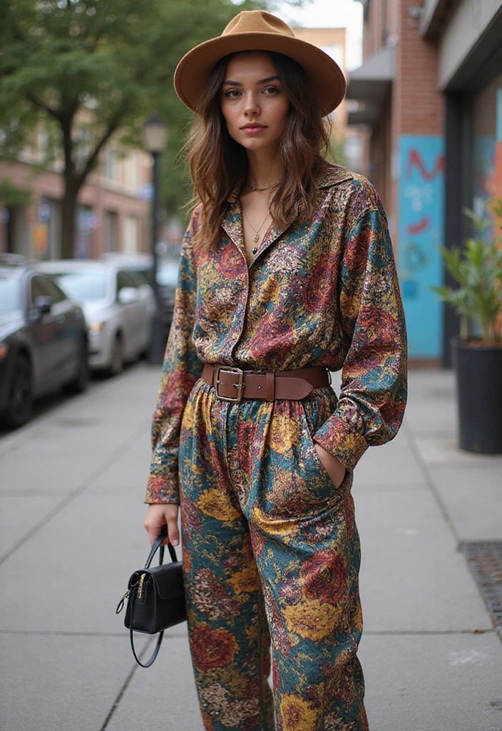 22 Street Style Outfits That’ll Make You the Trendsetter of Your Crew (You Won't Believe #10!) - 19. Funky Prints and Patterns Combo