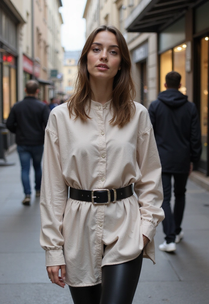 22 Street Style Outfits That’ll Make You the Trendsetter of Your Crew (You Won't Believe #10!) - 20. Statement Belts with Oversized Tops