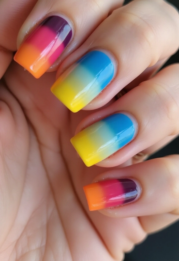25 Mind-Blowing Nail Designs You Can Totally DIY at Home (You Won't Believe #13!) - 1. Rainbow Ombre
