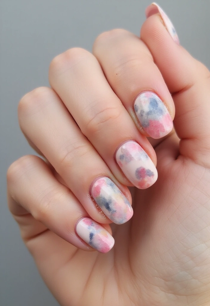 25 Mind-Blowing Nail Designs You Can Totally DIY at Home (You Won't Believe #13!) - 11. Marble Watercolor