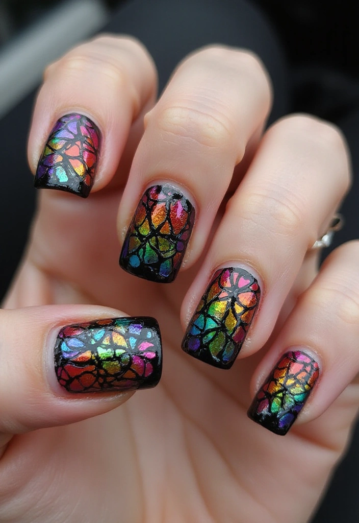 25 Mind-Blowing Nail Designs You Can Totally DIY at Home (You Won't Believe #13!) - 13. Stained Glass