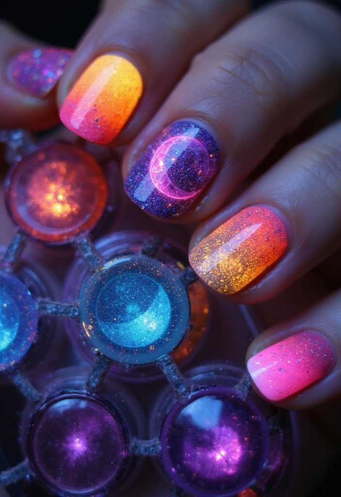 25 Mind-Blowing Nail Designs You Can Totally DIY at Home (You Won't Believe #13!) - 20. Neon Moon