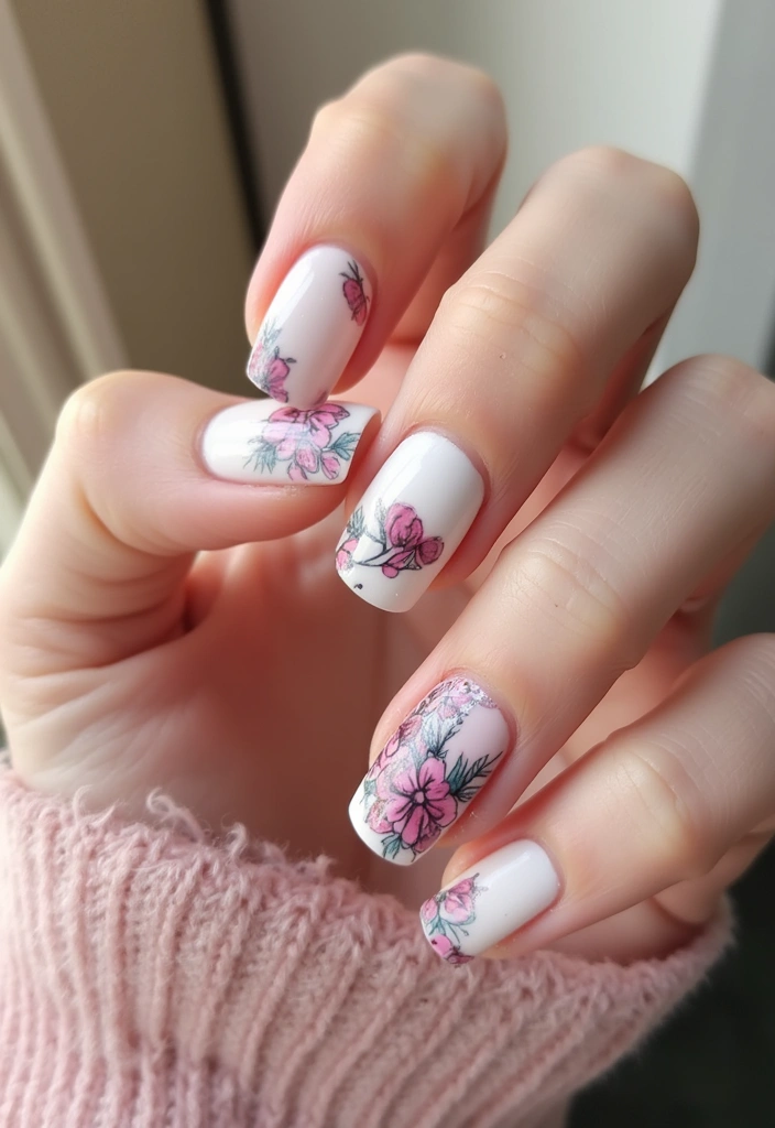 25 Mind-Blowing Nail Designs You Can Totally DIY at Home (You Won't Believe #13!) - 3. Floral Accents