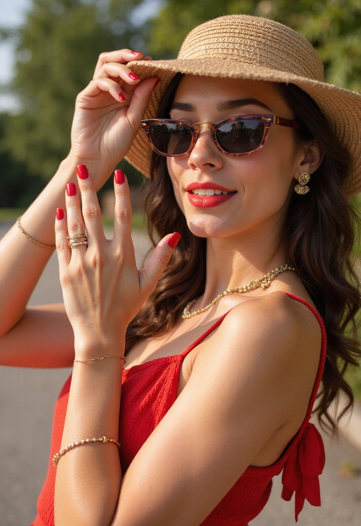 Discover the 12 Most Vibrant Summer Nail Colors for 2025—#7 is a Must-Try! - 12. Classic Red