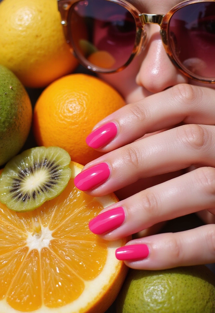 Discover the 12 Most Vibrant Summer Nail Colors for 2025—#7 is a Must-Try! - 7. Blazing Hot Pink - A Must-Try!