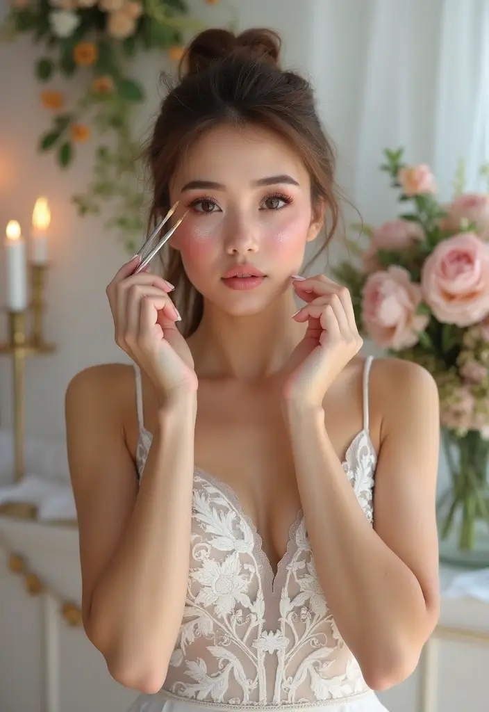 12 Stunning Bridal Makeup Trends for 2025 (You Can't Miss #5!) - 10. Creative Blush Placement
