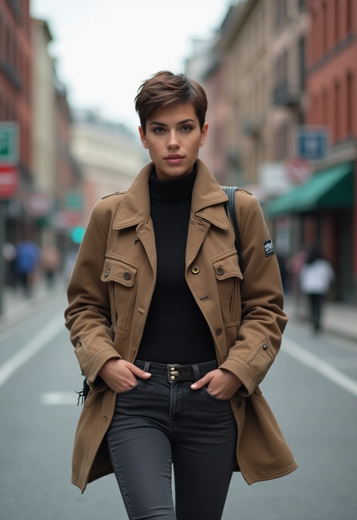 14 Tendencias de Cortes de Cabello Lacio 2025 Que No Puedes Ignorar (¡El #10 Es Un Cambio Total!) - 11. Corte Pixie Lacio: Para Las Más Atrevidas