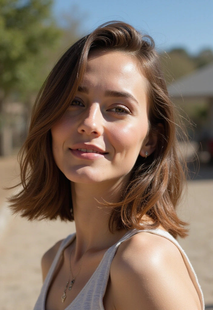 14 Tendencias de Cortes de Cabello Lacio 2025 Que No Puedes Ignorar (¡El #10 Es Un Cambio Total!) - 3. Corte Long Bob o 'Lob': La Versatilidad a su Máxima Expresión