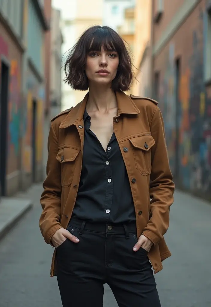 14 Tendencias de Cortes de Cabello Lacio 2025 Que No Puedes Ignorar (¡El #10 Es Un Cambio Total!) - 7. Corte en Forma de V: Un Toque Dramático