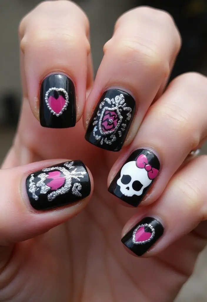 14 Uñas de Personajes que Cada Niña Querrá Tener (¡La #3 Es Una Locura!) - 13. Uñas de Monster High