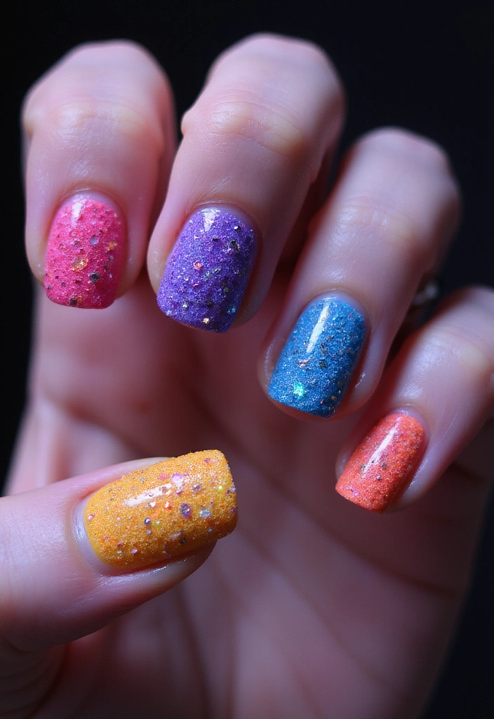 15 Diseños de Uñas de Discoteca que Te Dejarán Sin Aliento (¡No podrás elegir solo uno!) - 14. Textured Surface