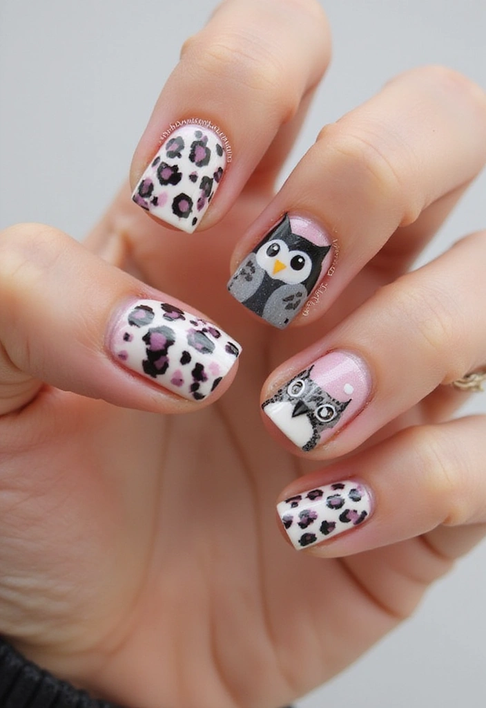 15 Impresionantes Diseños de Uñas para Invierno 2025 que No Puedes Perderte! - 13. Uñas de Animales