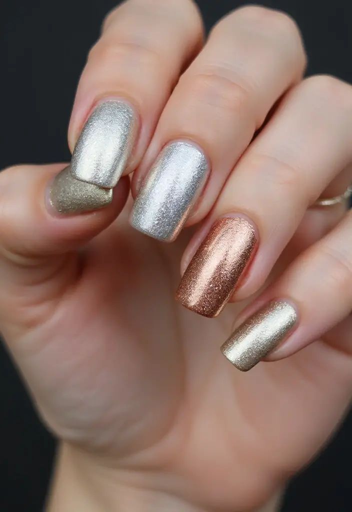 15 Impresionantes Diseños de Uñas para Invierno 2025 que No Puedes Perderte! - 8. Uñas de Acero