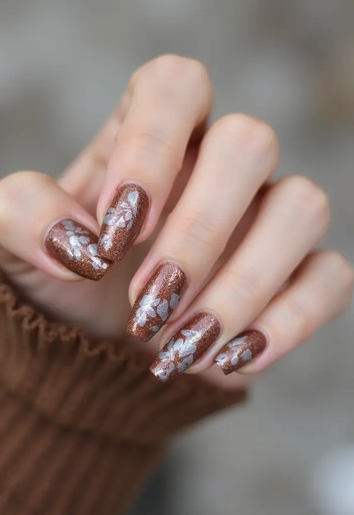 15 Impresionantes Diseños de Uñas para Invierno 2025 que No Puedes Perderte! - 9. Inspiración en la Naturaleza