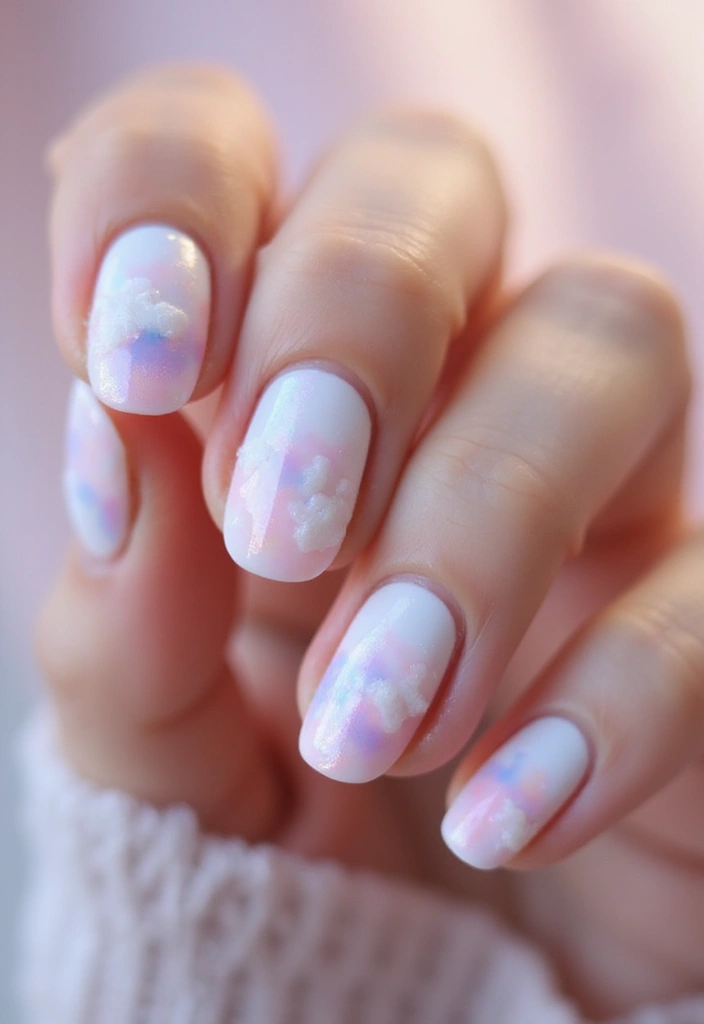 15 Iridescent Nail Designs That'll Make You Shine Like a Rainbow (You Won't Believe #8!) - 11. Iridescent Clouds