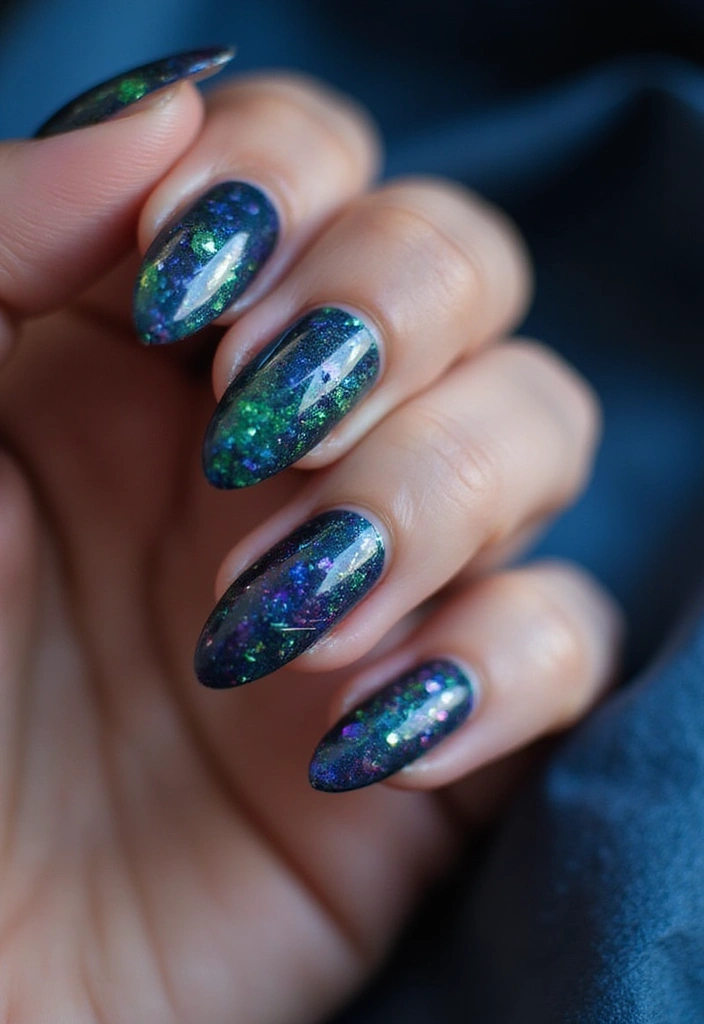 15 Iridescent Nail Designs That'll Make You Shine Like a Rainbow (You Won't Believe #8!) - 12. Iridescent Broken Glass