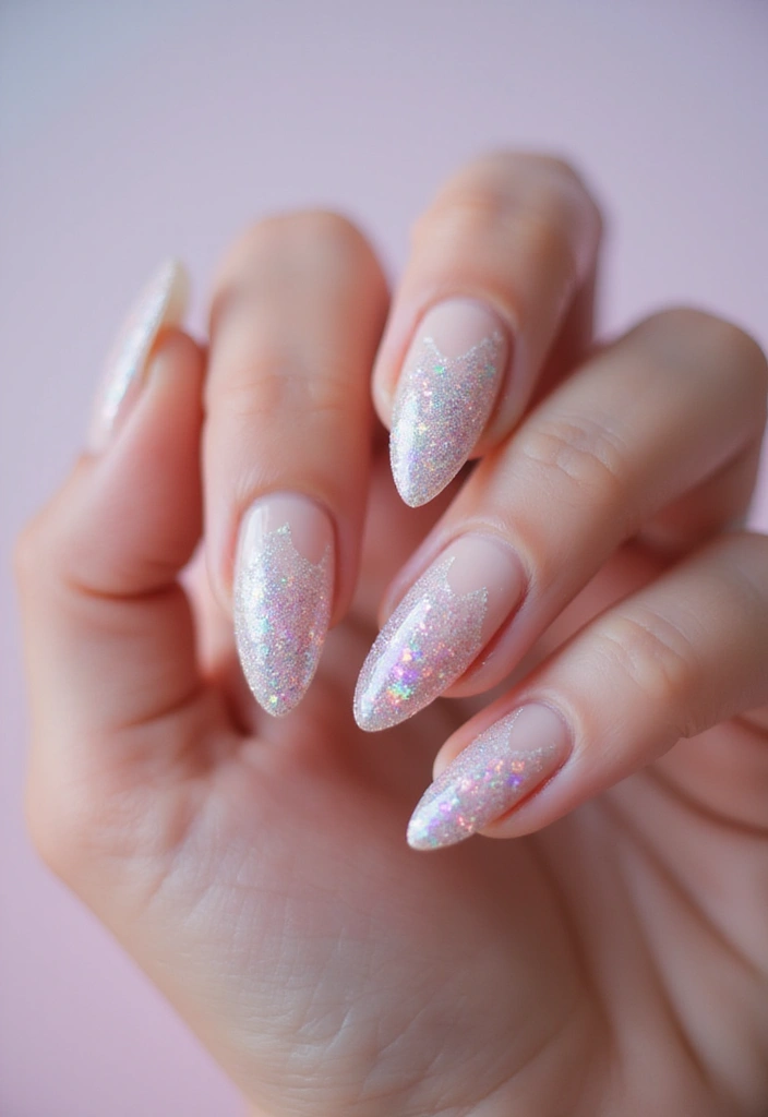 15 Iridescent Nail Designs That'll Make You Shine Like a Rainbow (You Won't Believe #8!) - 7. Iridescent Glitter Fade