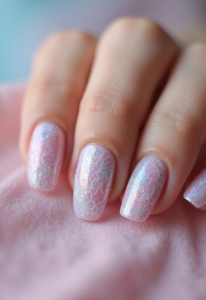 15 Iridescent Nail Designs That'll Make You Shine Like a Rainbow (You Won't Believe #8!) - 9. Iridescent Lace Details