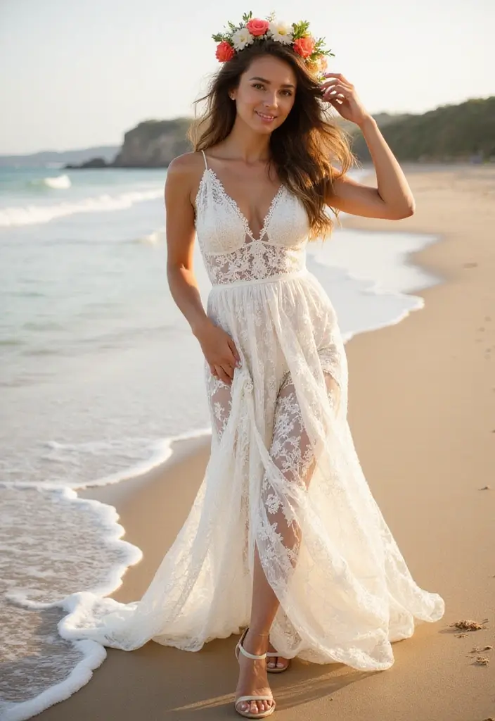 15 Trendy Wedding Hairstyles That Will Make You Say 'I Do' in Style! - 15. Beachy Waves with Hair Accessories