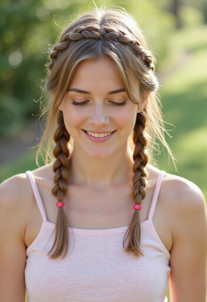 15 Trenzas Fáciles Que Puedes Hacer en Menos de 10 Minutos (Increíble #9!) - 11. Trenza de Anillo