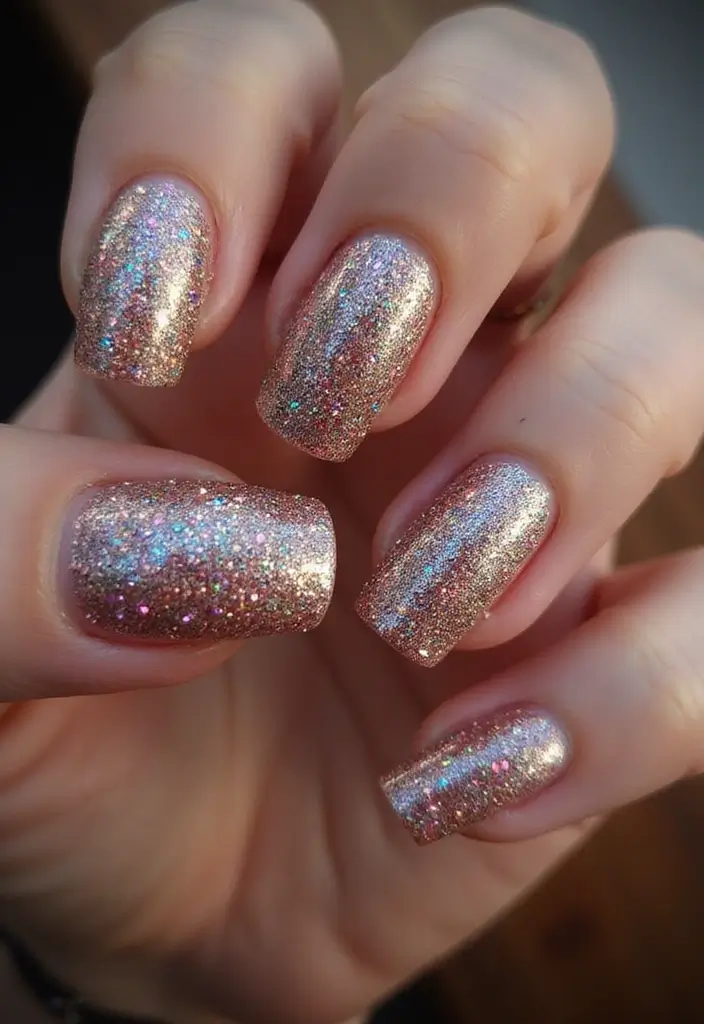 17 Tendencias de Uñas para Agosto 2025 que Debes Probar ¡Te Sorprenderán! - 14. Uñas con Glitter