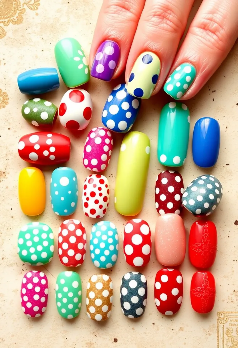 17 Tendencias de Uñas para Agosto 2025 que Debes Probar ¡Te Sorprenderán! - 17. Estilo Retro