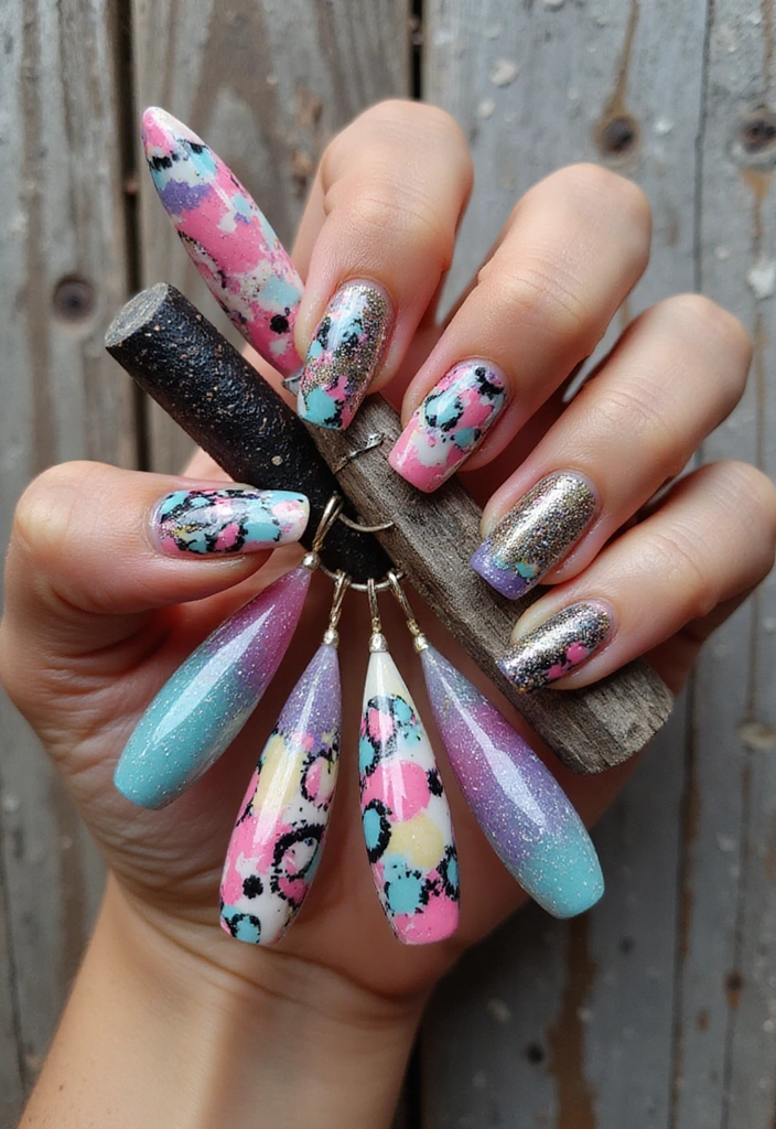 17 Tendencias de Uñas para Agosto 2025 que Debes Probar ¡Te Sorprenderán! - 2. Diseño Abstracto