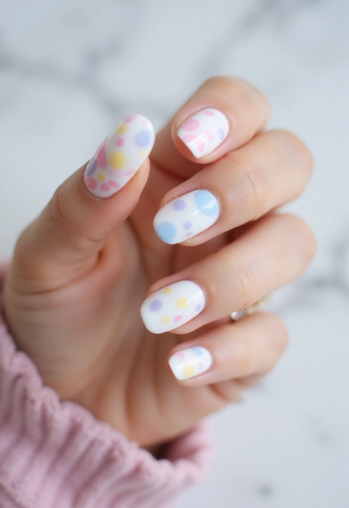 18 Milky Nail Designs That Are Taking Over Instagram (Tip: You’ll Want #7!) - 5. Milky Pastel Dots