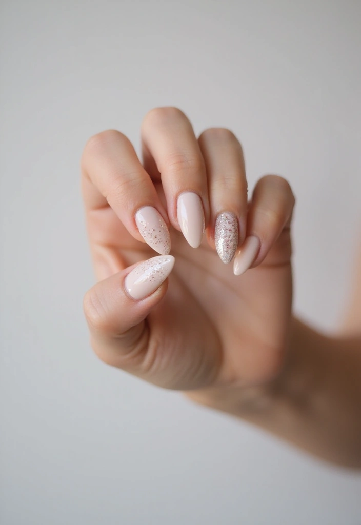 18 Milky Nail Designs That Are Taking Over Instagram (Tip: You’ll Want #7!) - 6. Milky Nails with Glitter Accents