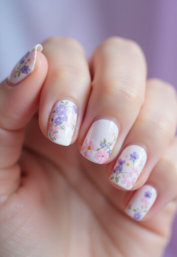 18 Milky Nail Designs That Are Taking Over Instagram (Tip: You’ll Want #7!) - 9. Milky Floral Accents