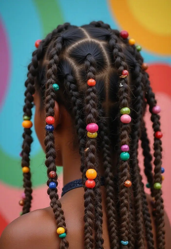 18 Tendencias de Trenzas que Revolucionarán tu Estilo en 2025! - 5. Trenzas con Cuentas