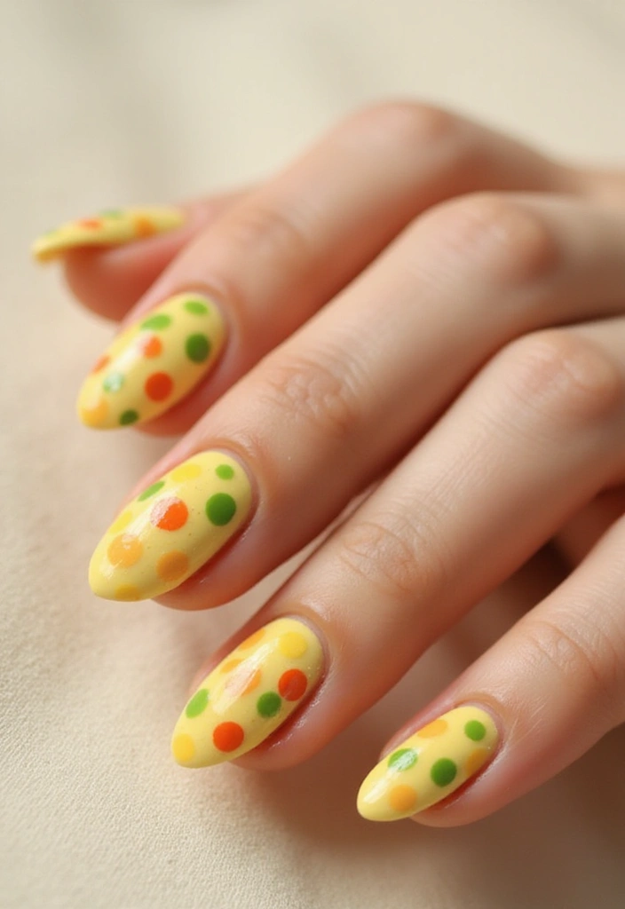 19 Citrus Nail Designs That Will Have You Feeling Fresh and Fabulous! - 14. Spicy Citrus Dots