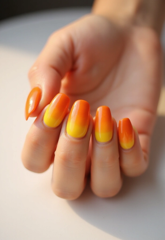 19 Citrus Nail Designs That Will Have You Feeling Fresh and Fabulous! - 2. Citrus Ombre Delight