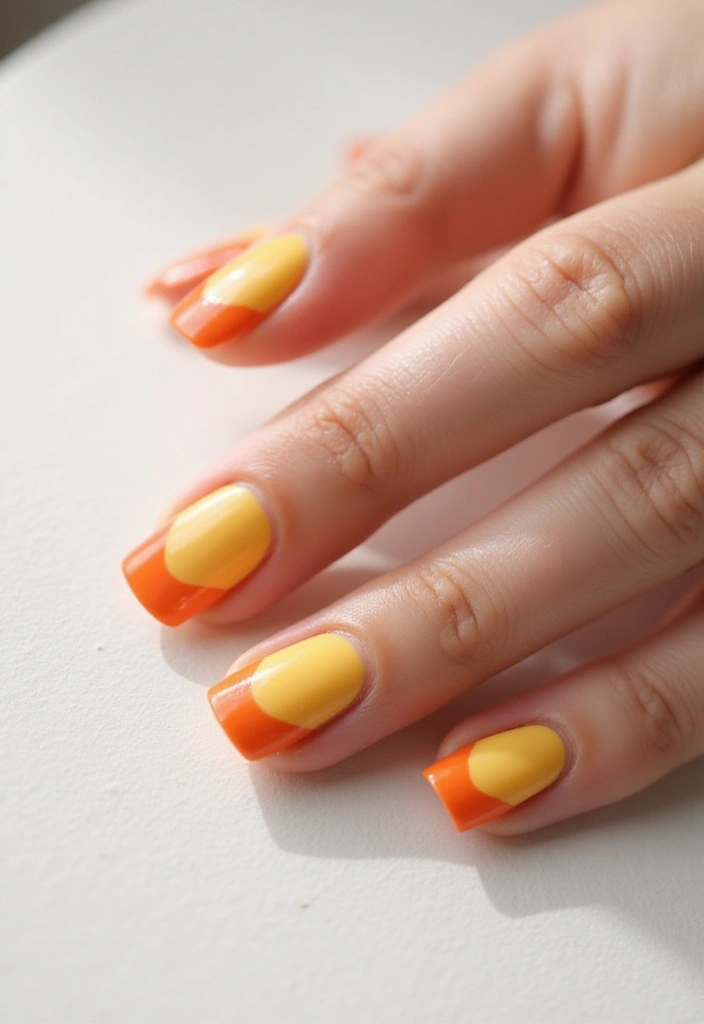 19 Citrus Nail Designs That Will Have You Feeling Fresh and Fabulous! - 6. Citrus Tipped French Manicure