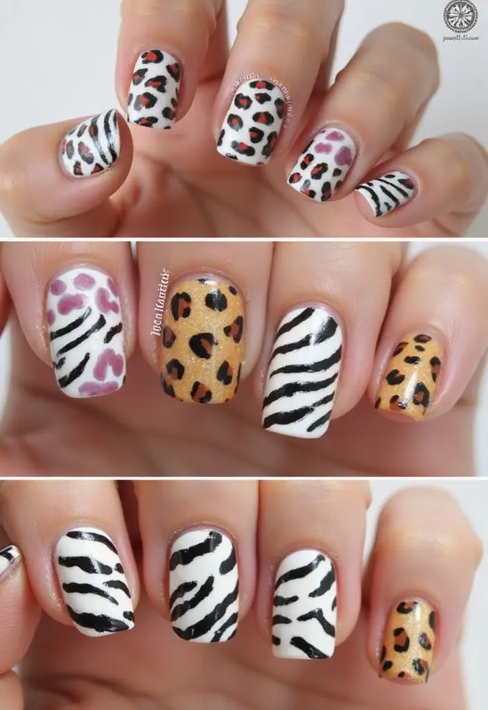 19 Tendencias de Manicure Francesa para 2025 Que No Te Puedes Perder - 13. Inspiración Animal