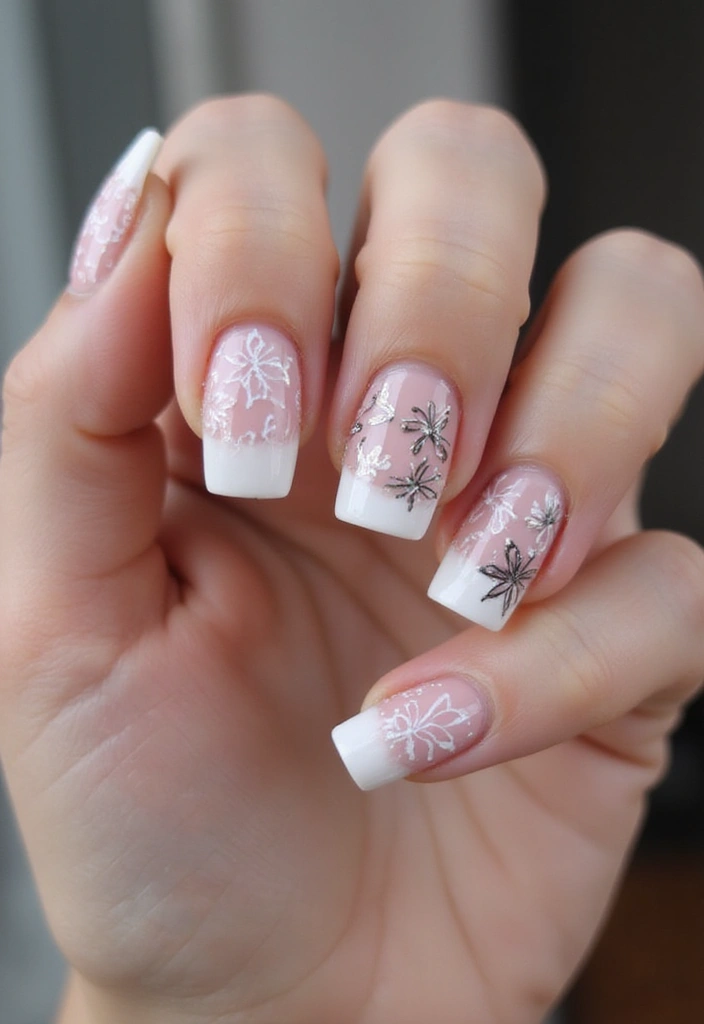 19 Tendencias de Manicure Francesa para 2025 Que No Te Puedes Perder - 19. Dibujo a Mano alzada