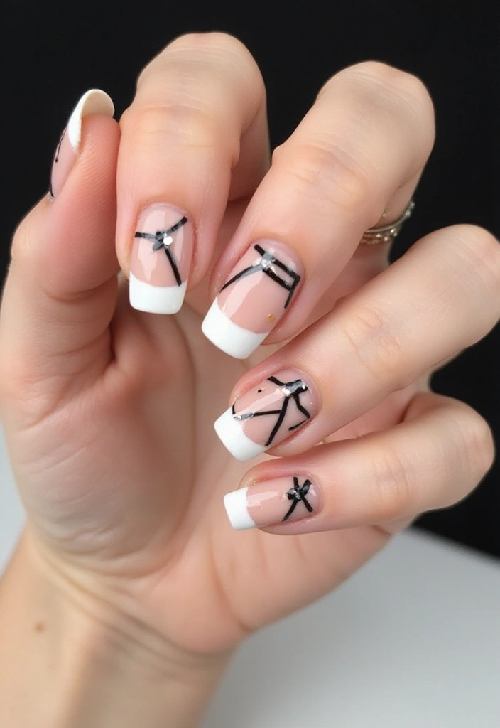 19 Tendencias de Manicure Francesa para 2025 Que No Te Puedes Perder - 3. Diseño Abstracto