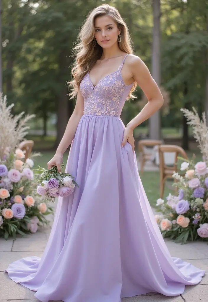25 Romantic Summer Wedding Colors That'll Set the Perfect Mood for Your Big Day! - 11. Lavender and Peach