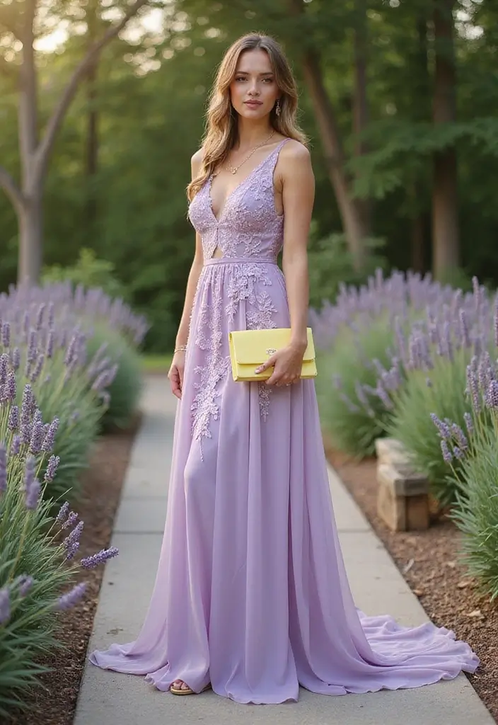 25 Romantic Summer Wedding Colors That'll Set the Perfect Mood for Your Big Day! - 3. Lavender and Lemon Yellow