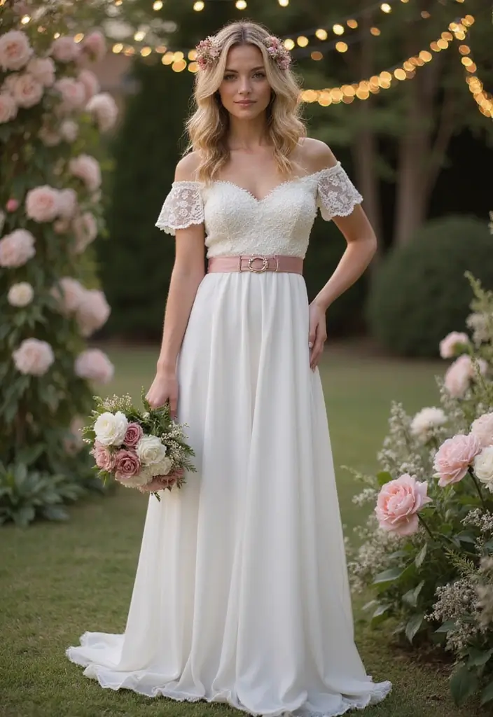 25 Romantic Summer Wedding Colors That'll Set the Perfect Mood for Your Big Day! - 8. Ivory and Dusty Rose