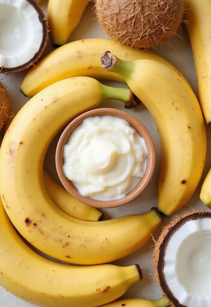 Las 15 Mejores Mascarillas Faciales Hidratantes que Transformarán Tu Piel en Solo 15 Minutos - 3. Mascarilla de Plátano y Aceite de Coco