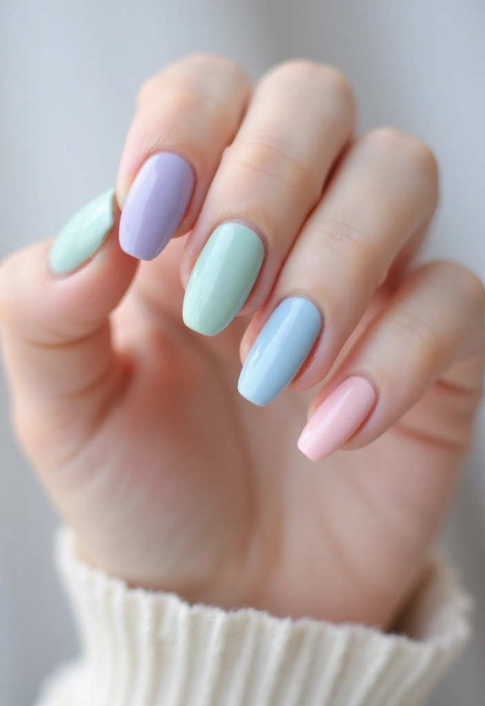 10 Stunning Cat Eye Nail Designs That Will Make You Want to DIY Right Now! - 10. Soft Pastel Cat Eye