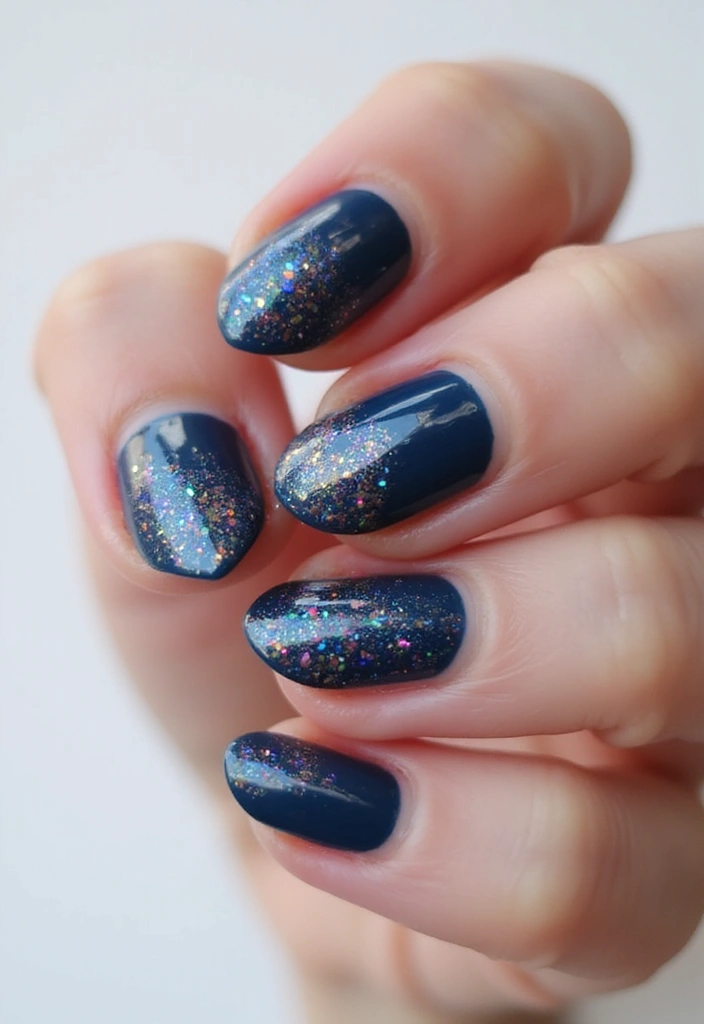 10 Stunning Cat Eye Nail Designs That Will Make You Want to DIY Right Now! - 4. Glittery Cat Eye Glam