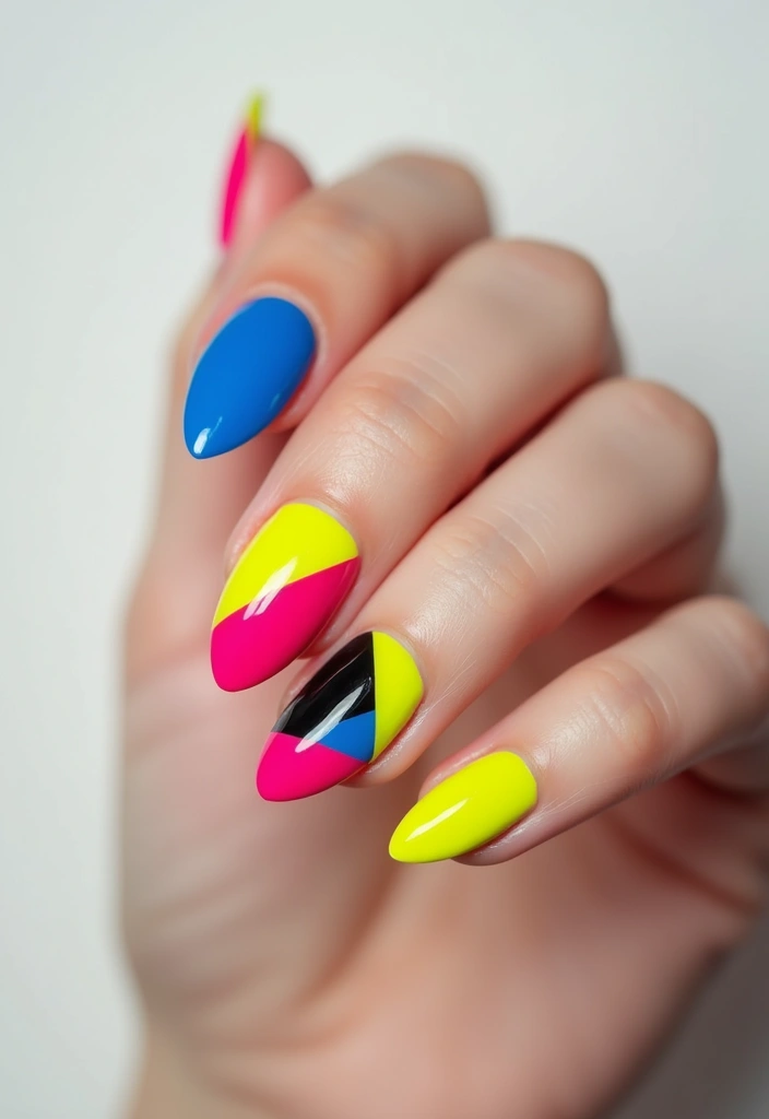 10 Stunning Cat Eye Nail Designs That Will Make You Want to DIY Right Now! - 7. Trendy Geometric Cat Eye