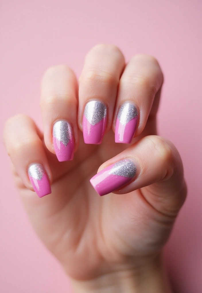 12 Unique Fuchsia and Silver Nail Designs to Rock This Year (Trust Us, #3 Is a Showstopper!) - 1. Ombre Delight