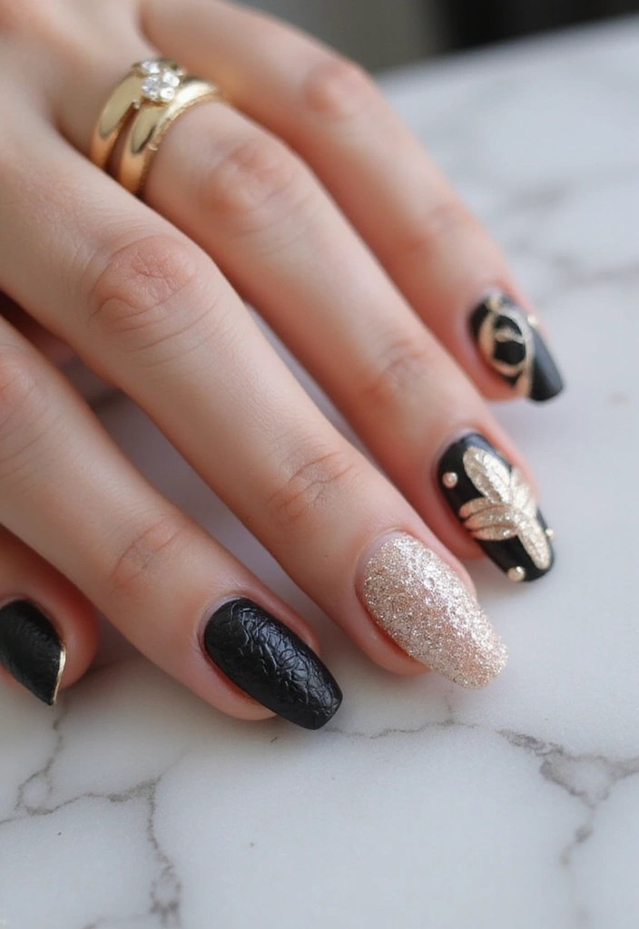 14 Trendy 3D Nail Styles That Are Taking Over Instagram (You Won't Believe #9!) - 12. Textured Elegance