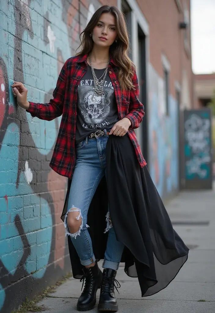 15 Edgy Grunge Looks That Will Instantly Upgrade Your Wardrobe (Warning: #5 Is a Game Changer!) - 5. Unique Layering Techniques: The Game Changer